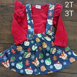 Pete + Lucy Xmas characters suspender set